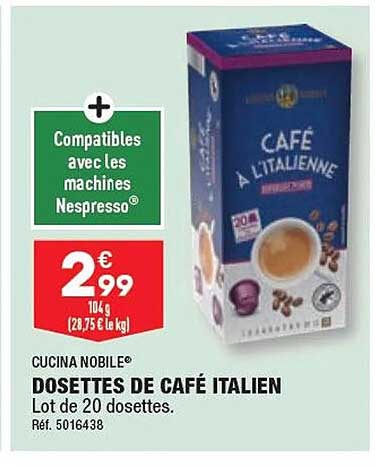 Dosettes De Café Italien Cucina Nobile