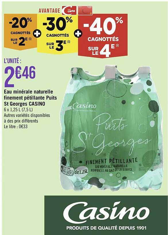 eau minérale naturelle finement pétillante puits st georges casino