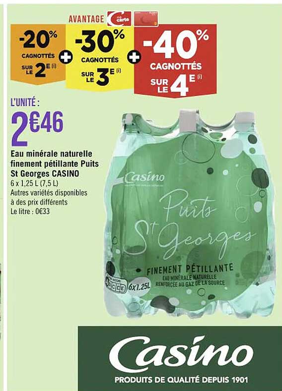 eau minérale naturelle finement pétillante puits st georges casino