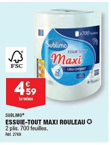 essuie-tout maxi rouleau sublimo