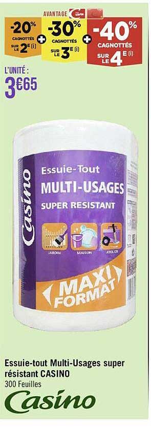 essuie-tout multi-usages super résistant casino