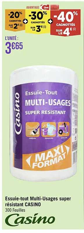 essuie-tout multi-usages super résistant casino