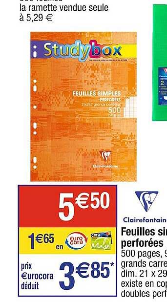 Feuilles Simples Perforées Clairefontaine