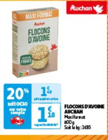 flocons d'avoine auchan