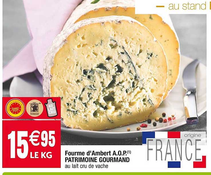 fourme d'ambert a.o.p. patrimoine gourmand