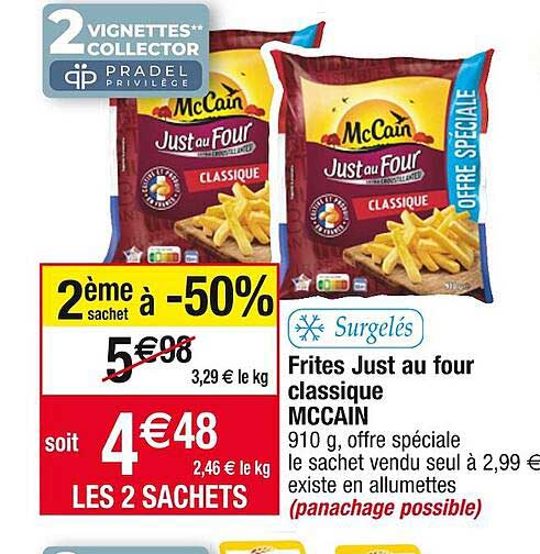 frites just au four classique mcCain