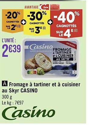 fromage à tartiner et à cuisiner au skyr casino