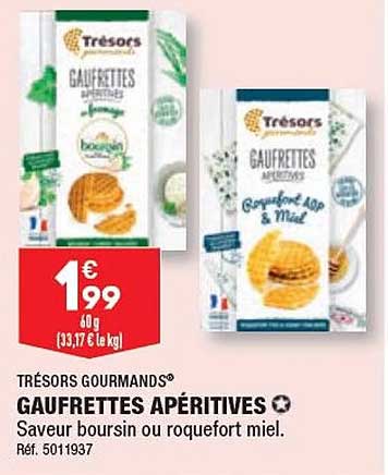 gaufrettes apéritives trésors gourmands
