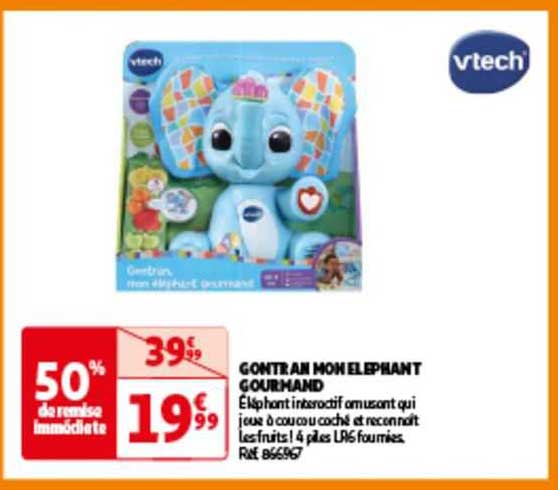 gontrain mon éléphant gourmand vtech