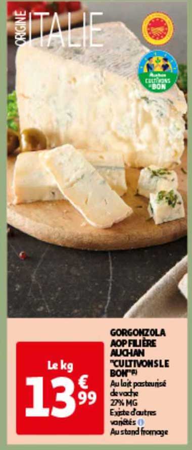 gorgonzola aop filière auchan "cultivons le bon"