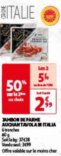 jambon de parme auchan tavola in italia