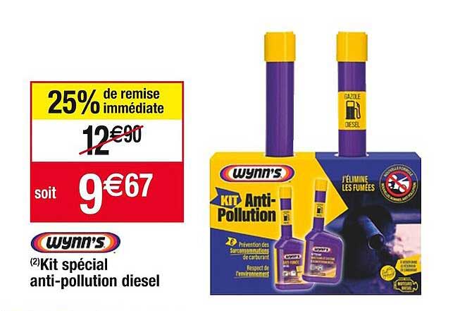 kit spécial anti-pollution diesel wynn's