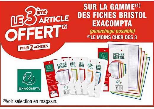 La Gamme Des Fiches Bristol Exacompta