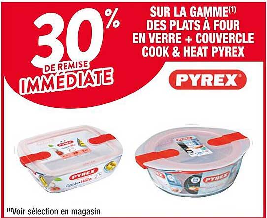 la gamme des plats à four en verre + couvercle cook & heat pyrex