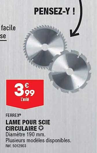 Lame Pour Scie Circulaire Ferrex