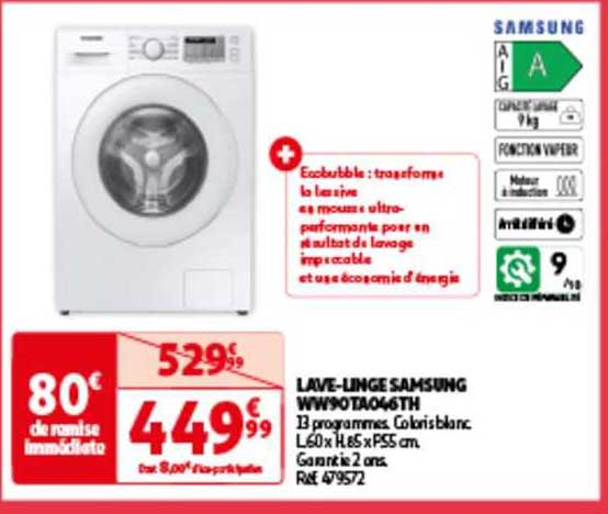 lave-linge samsung ww90ta046th