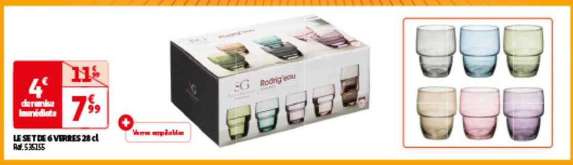 Le Set De 6 Verres 28 Cl