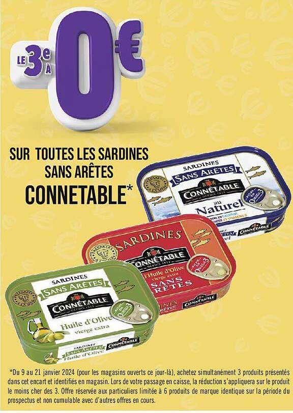 les sardines sans arêtes connétable