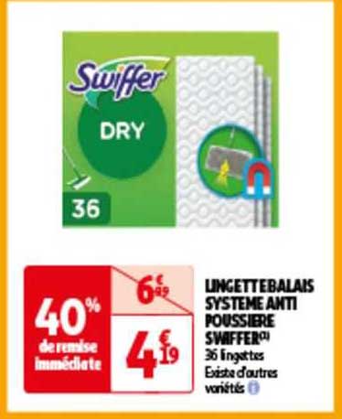 lingette balais système anti poussière swiffer