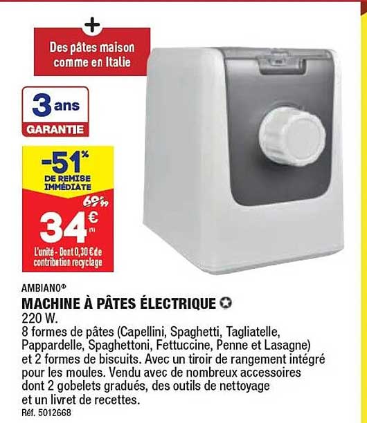 Machine à Pâtes électrique Ambiano