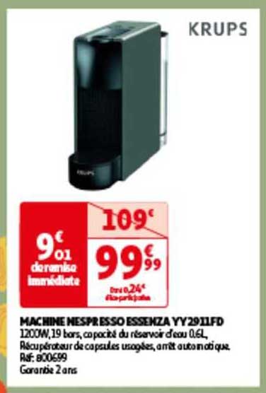 Machine Nespresso Essenza Yy2911fd Krups