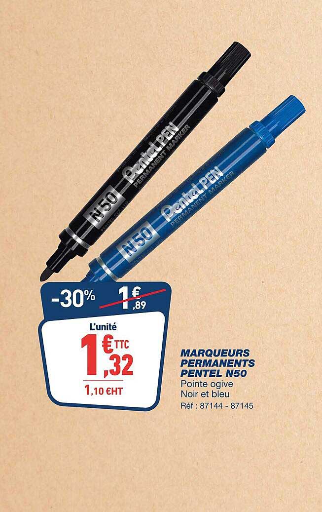 Marqueurs Permanents Pentel N50