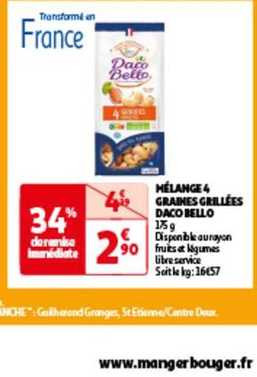 mélange 4 graines grillées daco bello