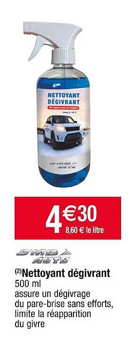 nettoyant dégivrant smb auto