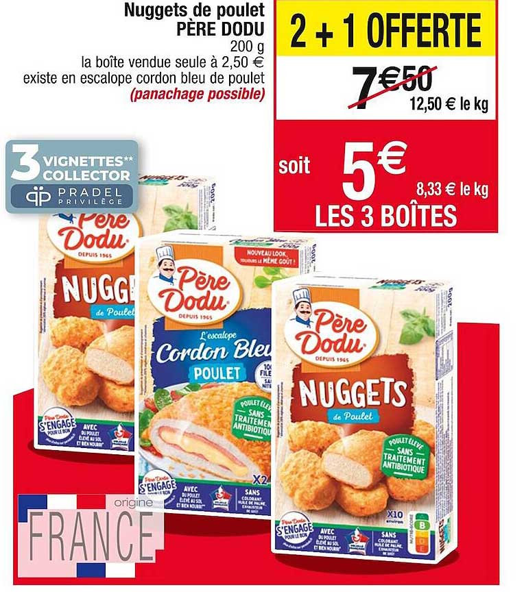 nuggets de poulet père dodu