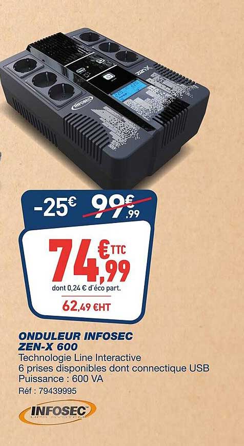 onduleur infosec zen-x 600