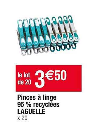 Pinces à Linge 95% Recyclées Laguelle