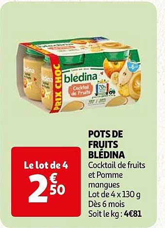 pots de fruits blédina