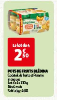pots de fruits blédina