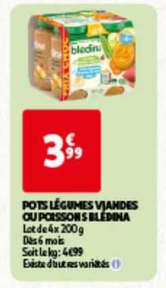 pots légumes viandes ou poisson blédina