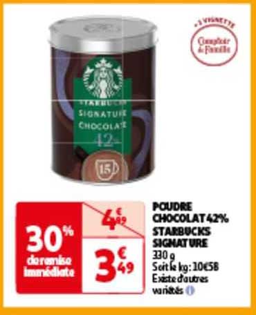 Poudre Chocolat 42% Starbucks Signature