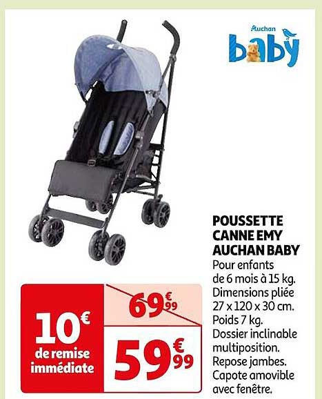 poussette canne emy auchan baby