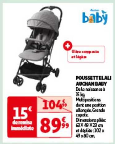 poussette lali auchan baby