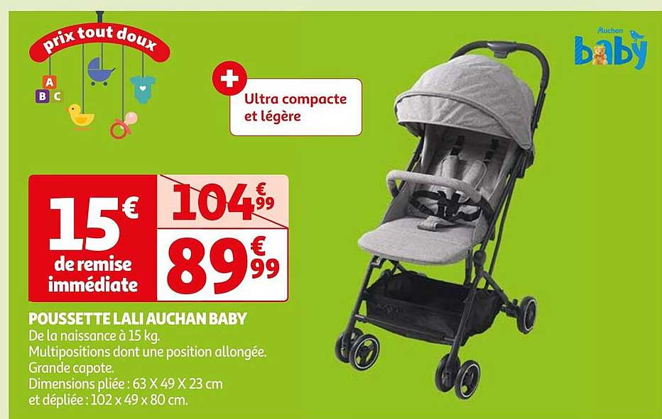 poussette lali auchan baby