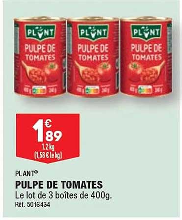 pulpe de tomates plant