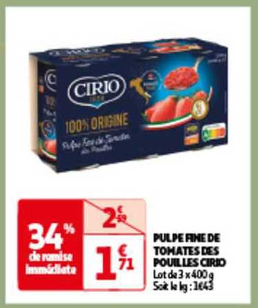 Pulpe Fine De Tomates Des Pouilles Cirio