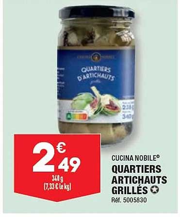 quartiers artichauts grillés cucina nobile