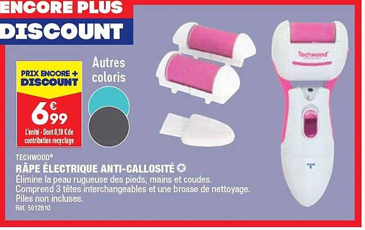 râpe électrique anti-callosité techwood