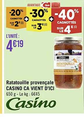 ratatouille provençale casino ça vient d'ici