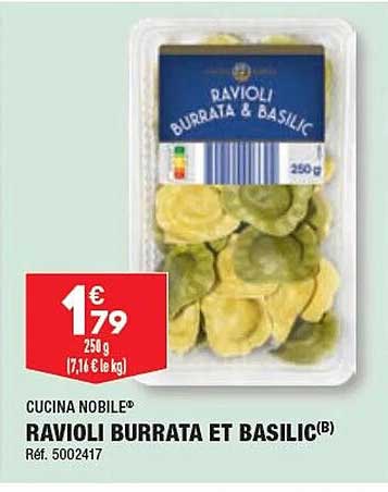 ravioli burrata et basilic cucina nobile