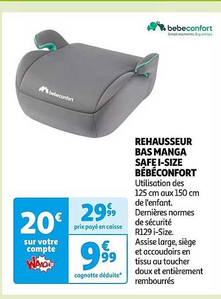 rehausseur bas manga safe i-size bébéconfort