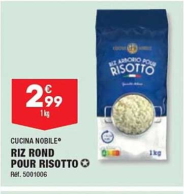 riz rond pour risotto cucina nobile