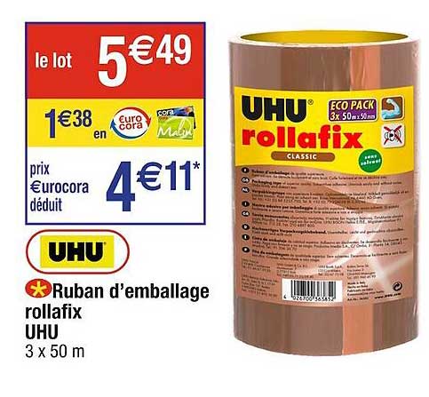 ruban d'emballage rollafix uhu