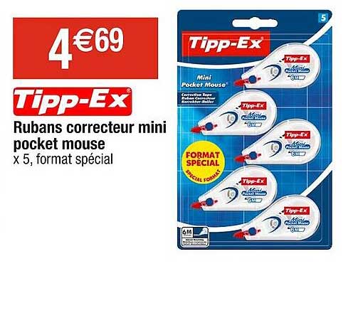 rubans correcteur mini pocket mouse tipp-ex