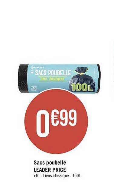sacs poubelle leader price