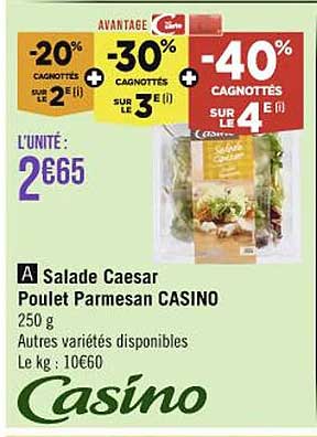 Salade Caesar Poulet Parmesan Casino